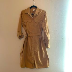 Ann Klein khaki tan dress
